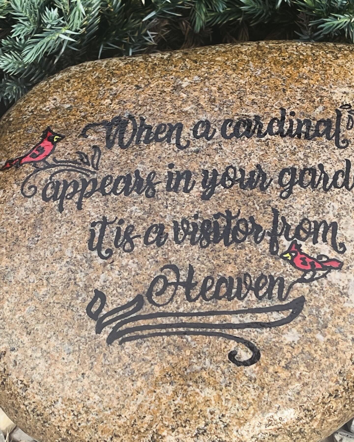 Cardinal Visitor from Heaven - Large Garden Stone