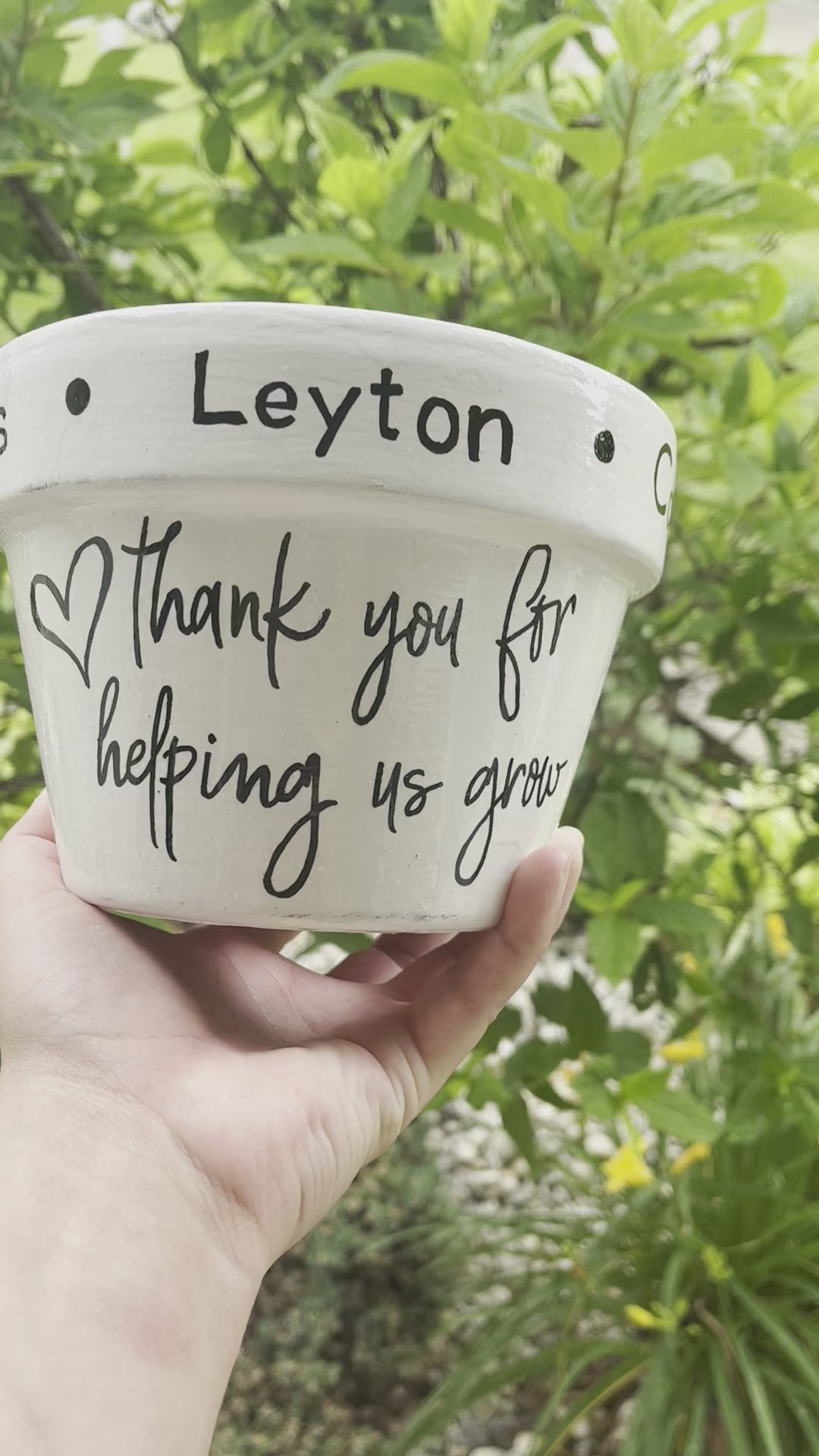 Teacher Flower Pot – Silver Birch & Stone