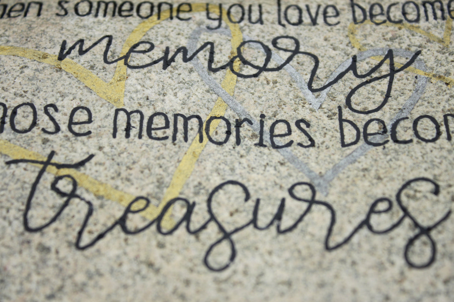 Large Memorial Garden Stone - Treasured Memories