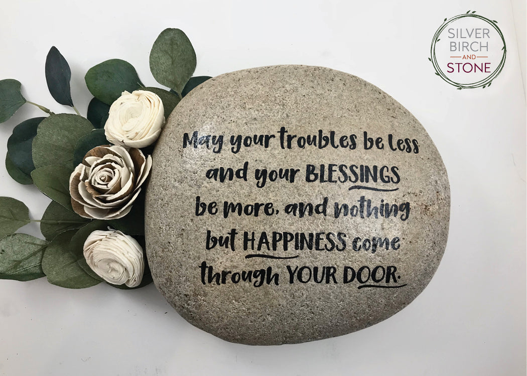 Large Decorative Garden Stone - House Blessings