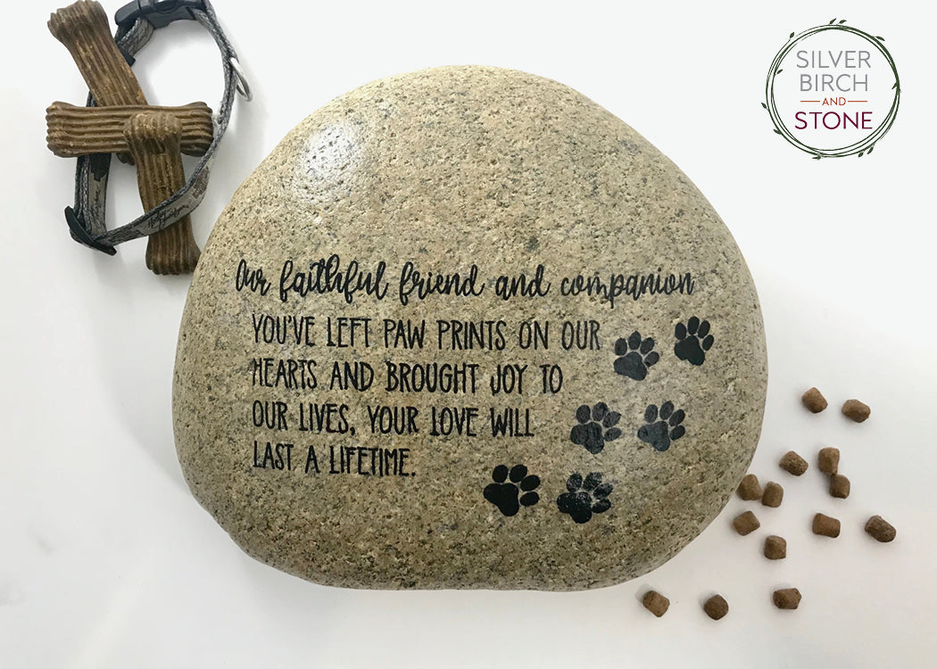 Large Pet Memorial Garden Stone - Faithful Friend
