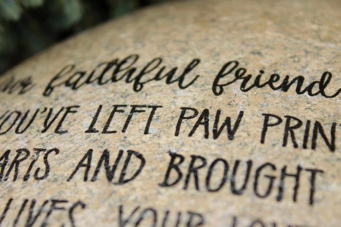 Large Pet Memorial Garden Stone - Faithful Friend