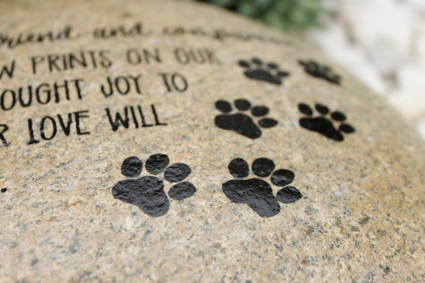 Large Pet Memorial Garden Stone - Faithful Friend