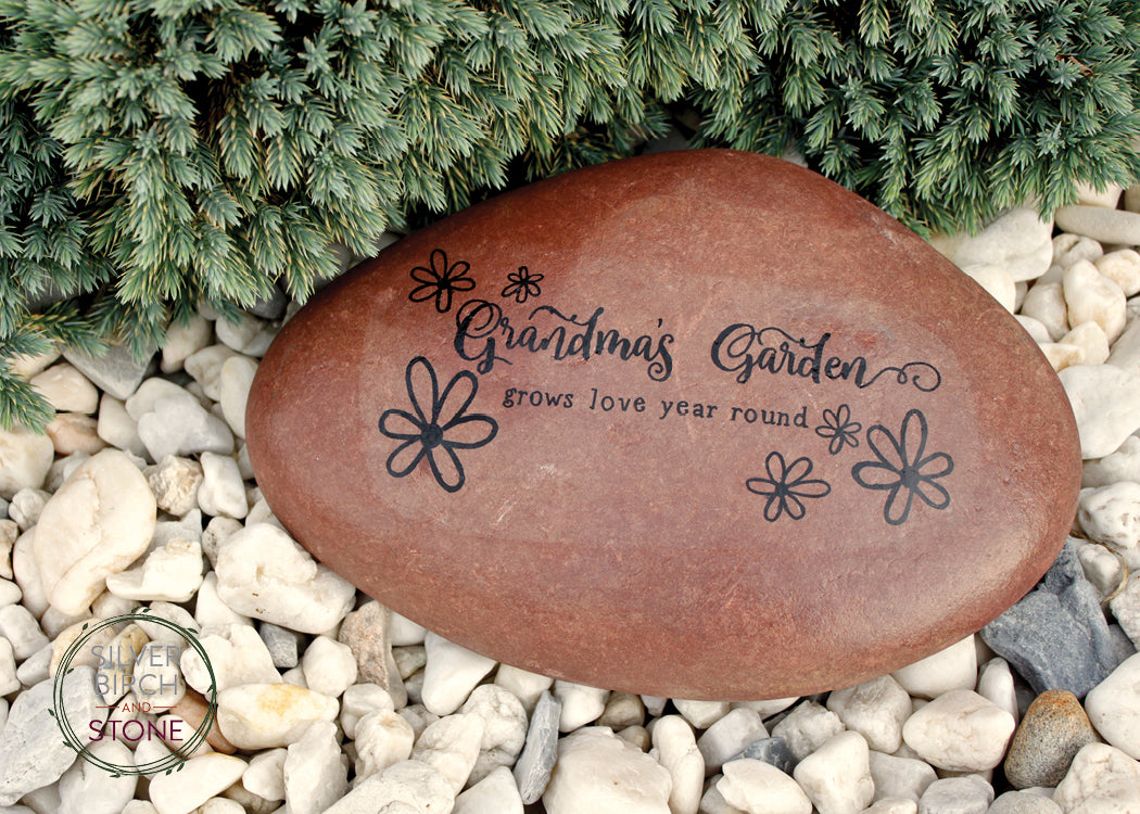 Large Decorative Garden Stone - Grandma's Garden of Love