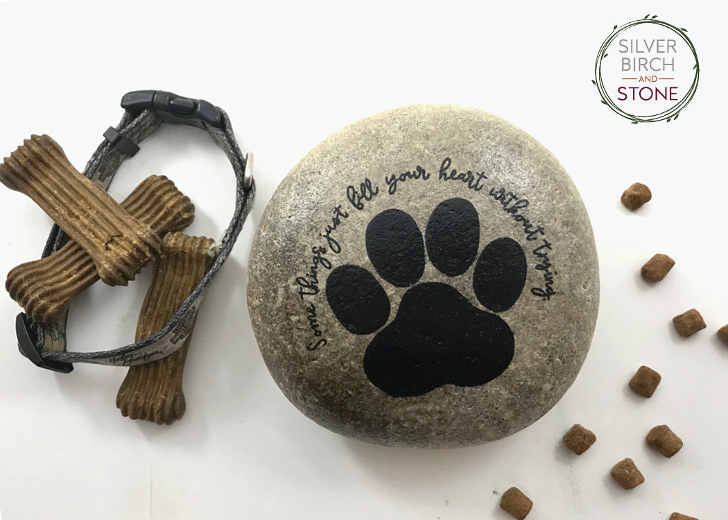 Personalized Medium Pet Memorial Stone - Fill Your Heart