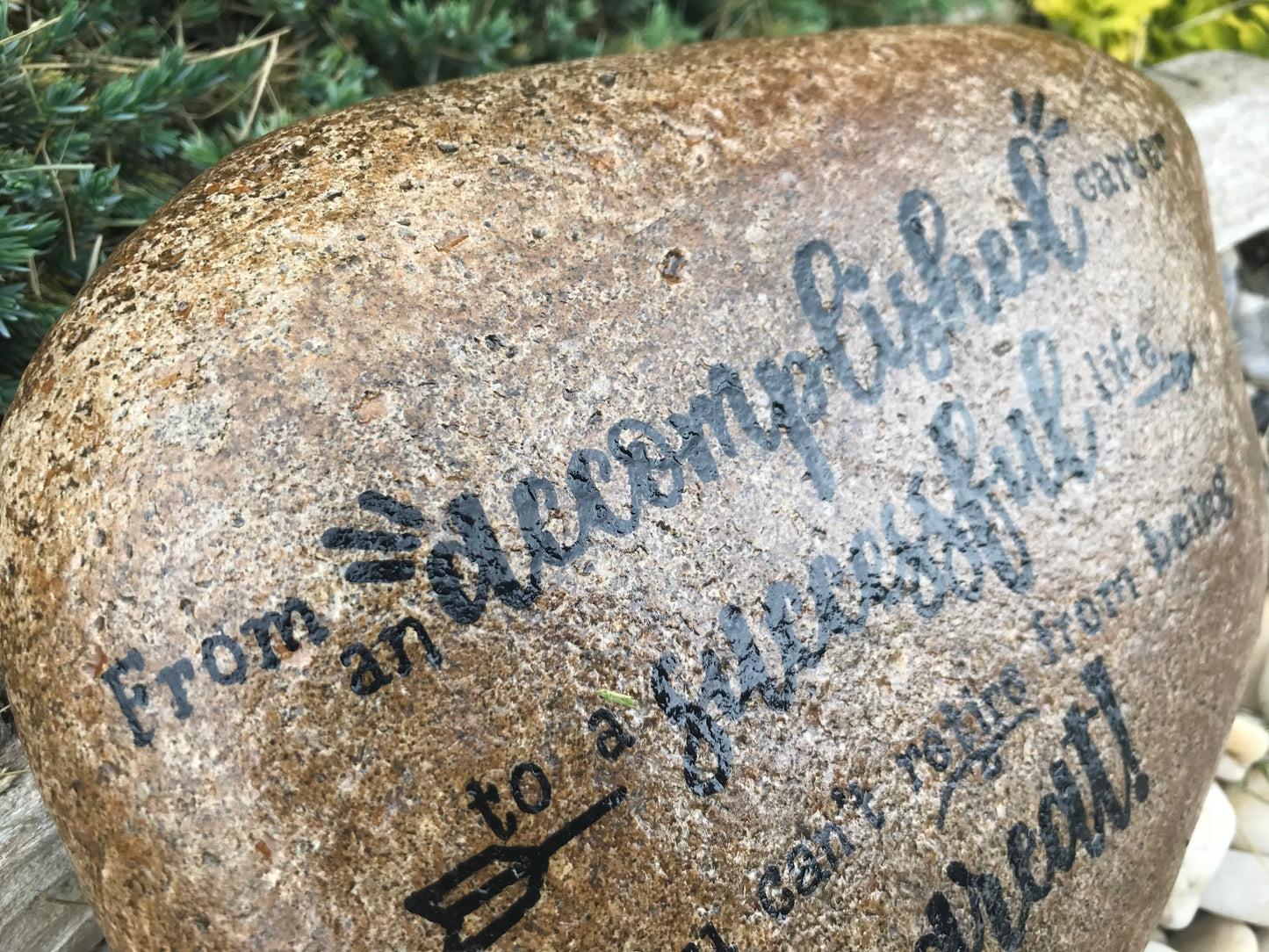 Large Decorative Garden Stone - Retire Great