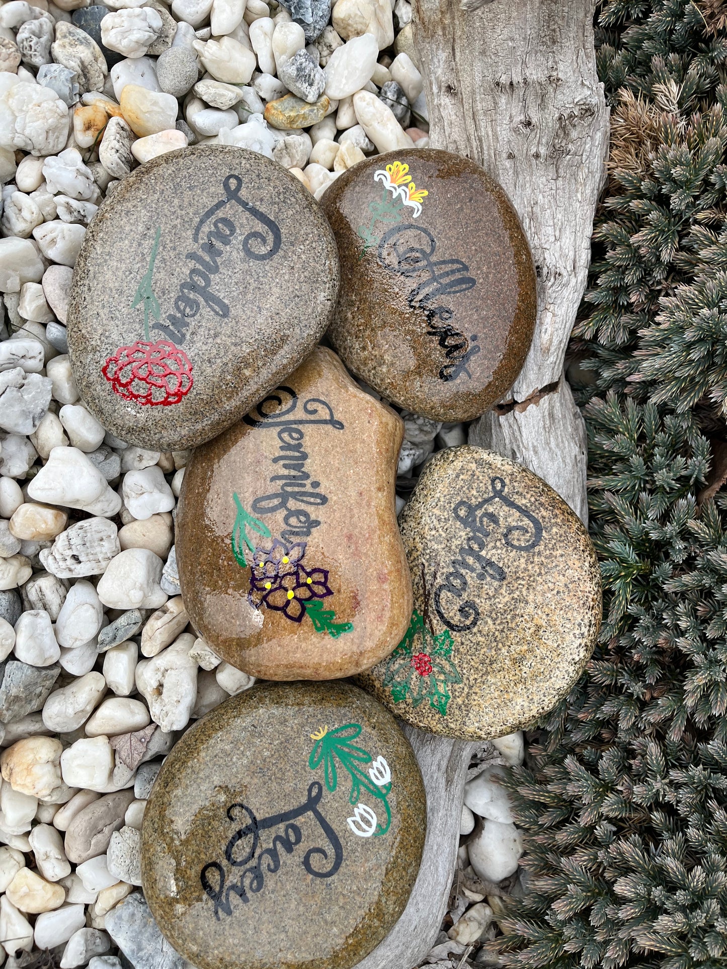 Personalized Medium Name Stone - Birth Month