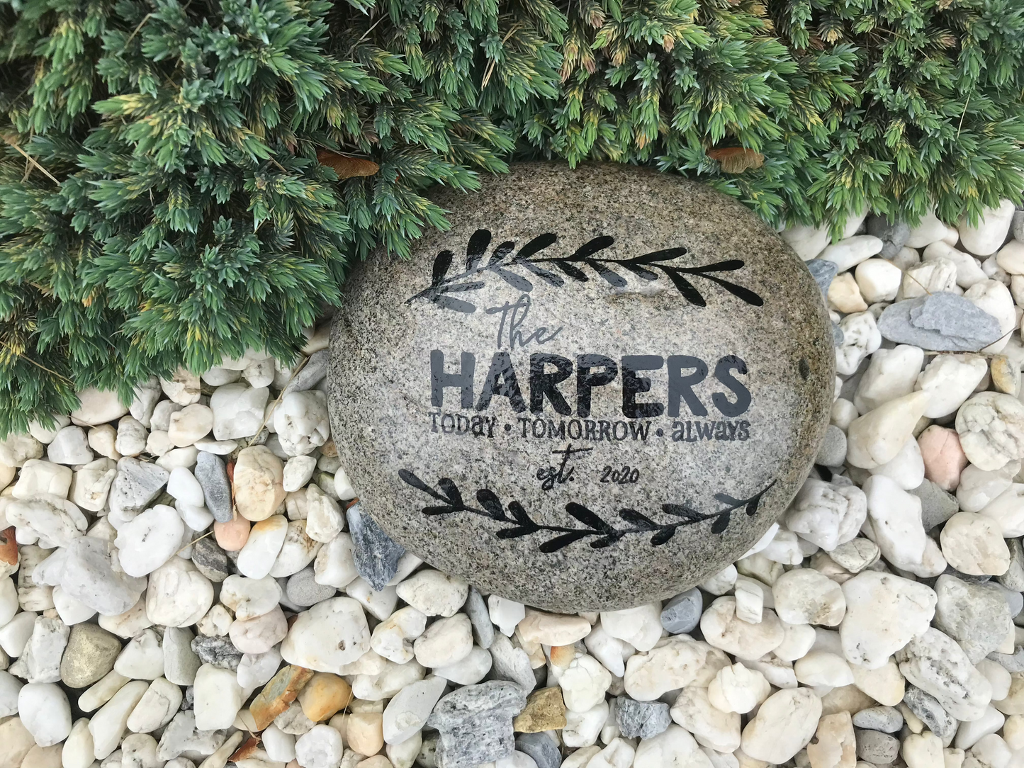 Personalized Large Decorative Garden Stone - Our Family