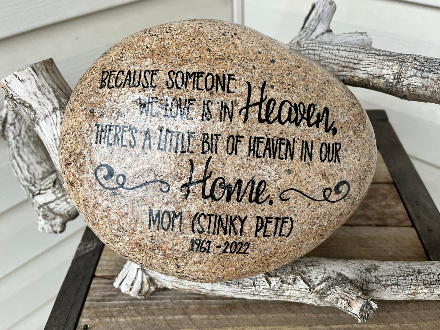 Personalized Large Memorial Stone - Heaven in Home