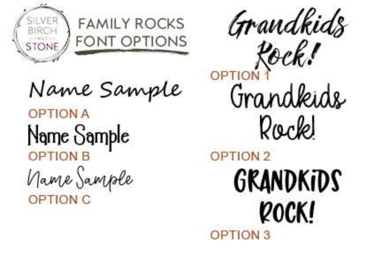 Large Hand Painted Grandkids Rock! Garden Stone