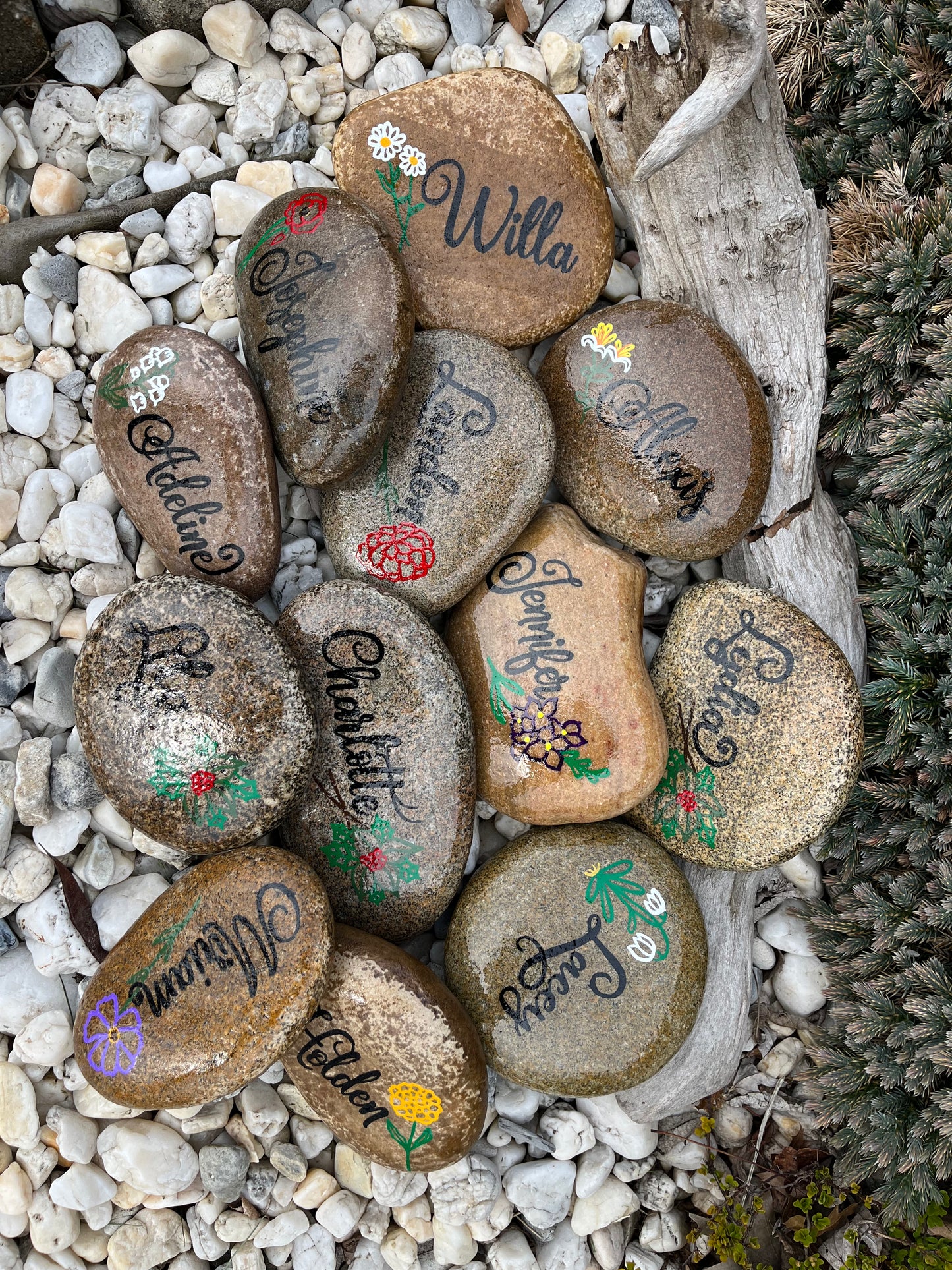 Personalized Medium Name Stone - Birth Month