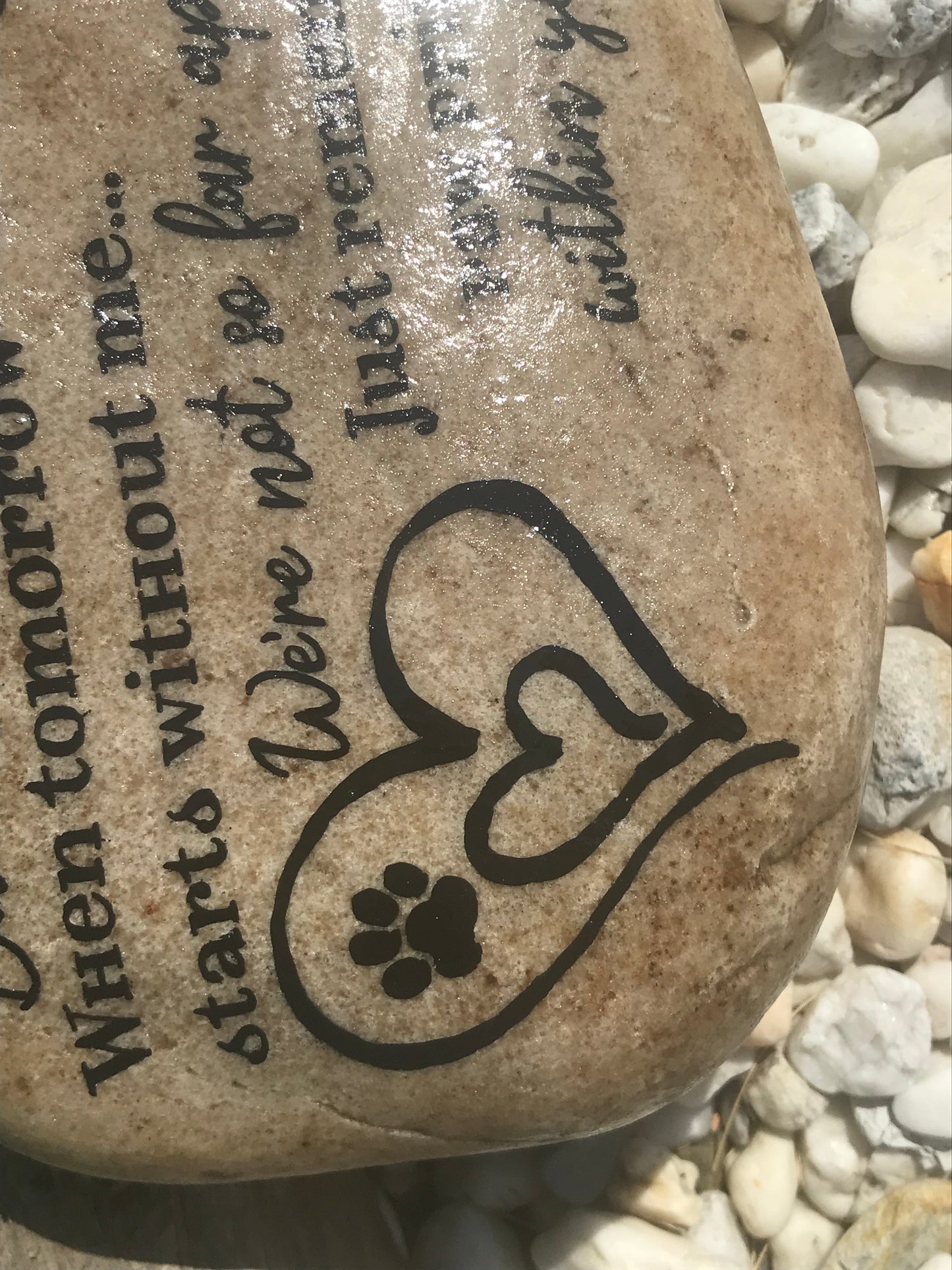 Personalized Large Pet Memorial Garden Stone - Not Far Apart