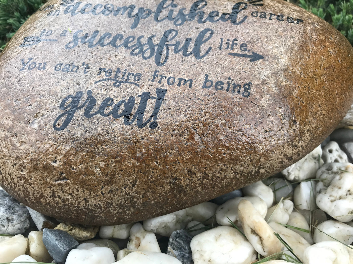 Large Decorative Garden Stone - Retire Great