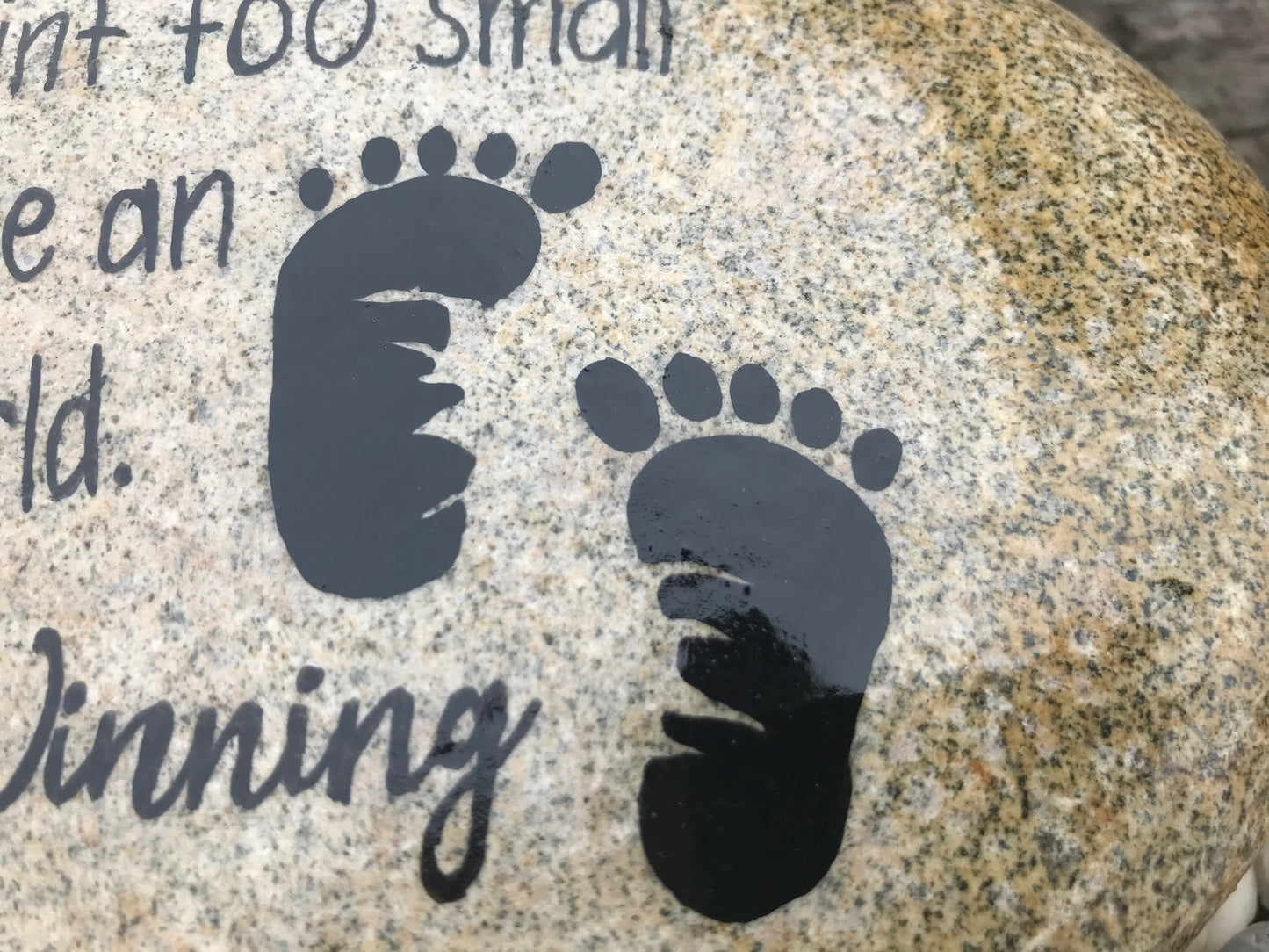 Personalized Large Memorial Stone - Infant Loss Footprints
