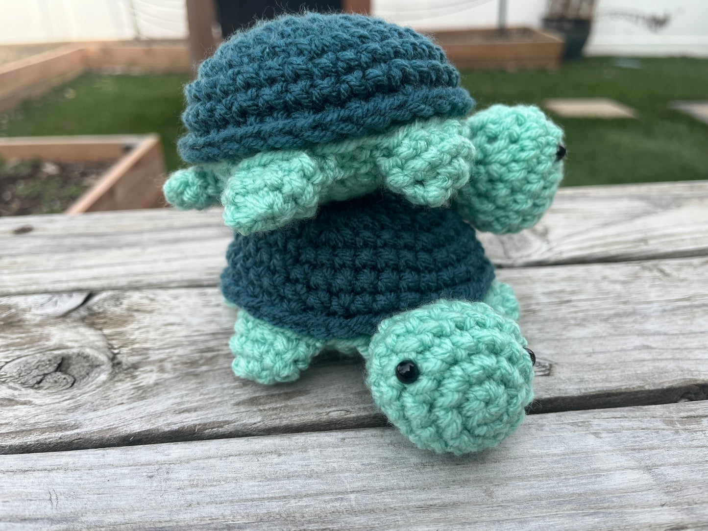 Crochet Two Toned Turtle