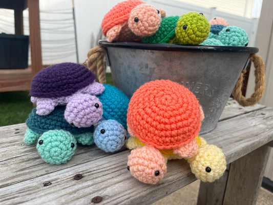 Crochet Two Toned Turtle