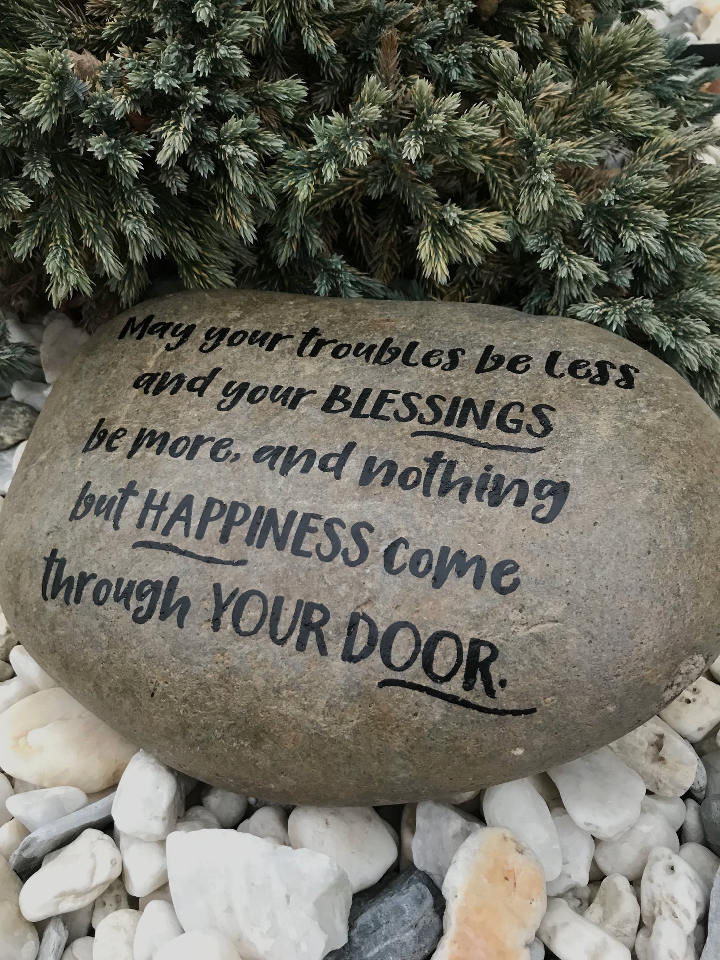 Large Decorative Garden Stone - House Blessings