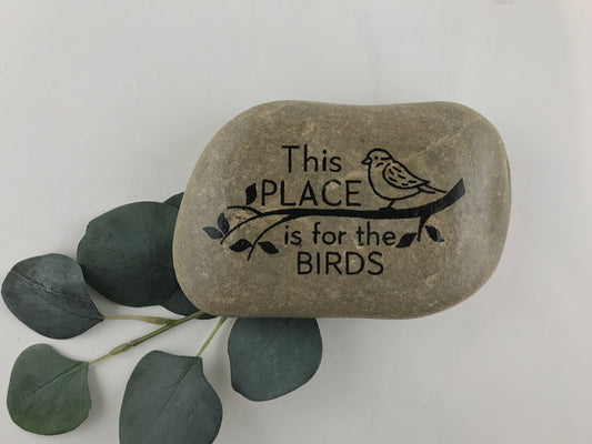 Medium Decorative Garden Stone - For the Birds