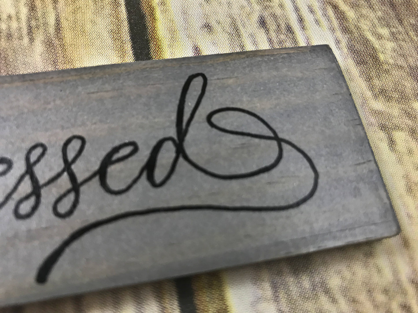 Distressed Wood Blessed Themed Magnet
