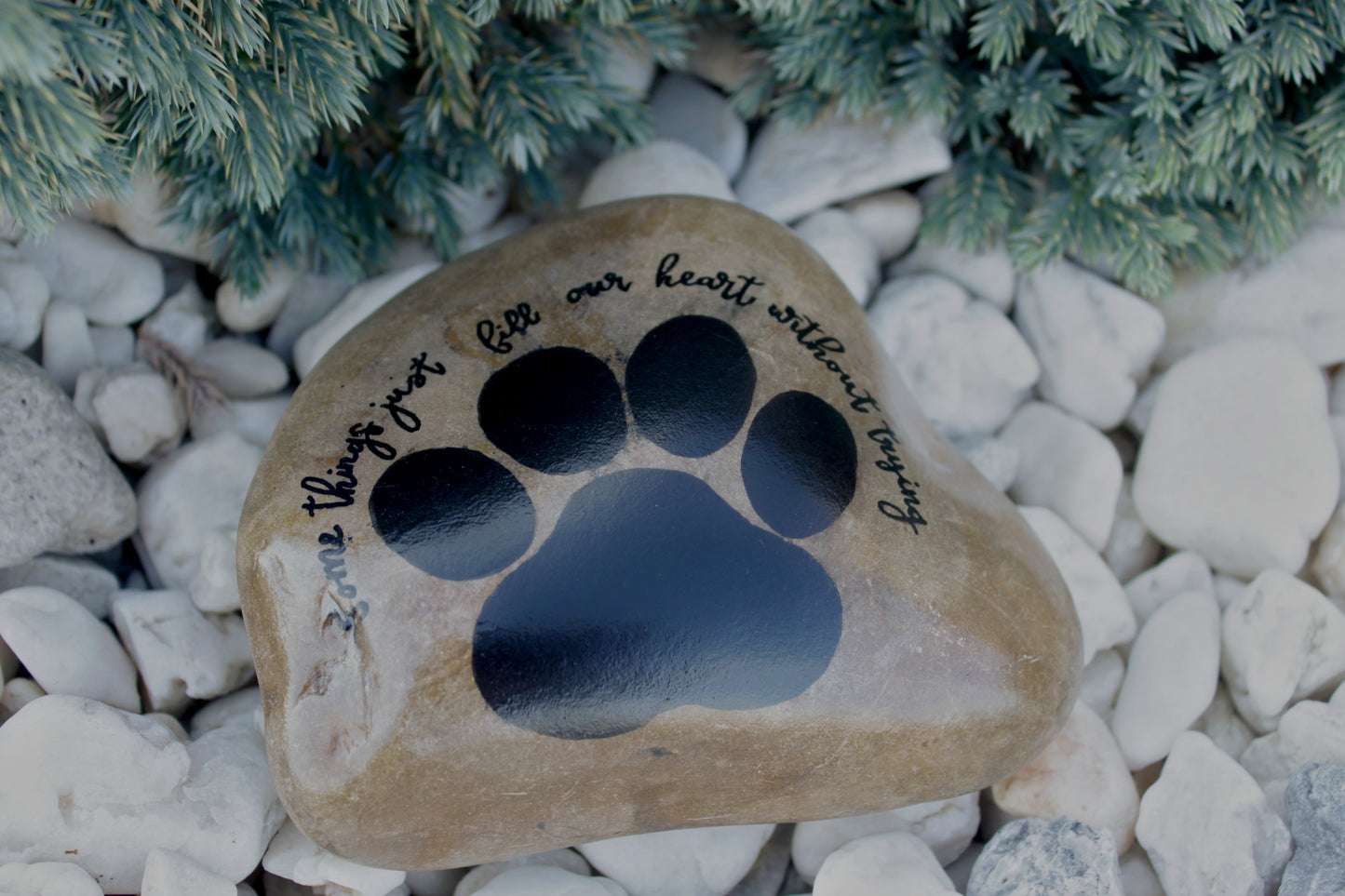 Personalized Medium Pet Memorial Stone - Fill Your Heart