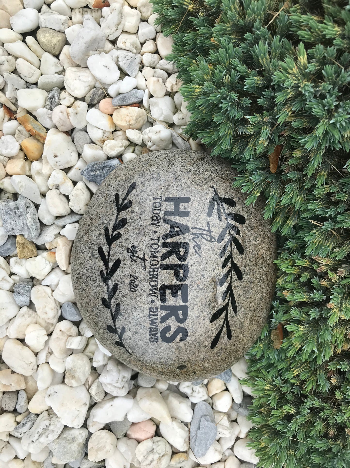 Personalized Large Decorative Garden Stone - Our Family