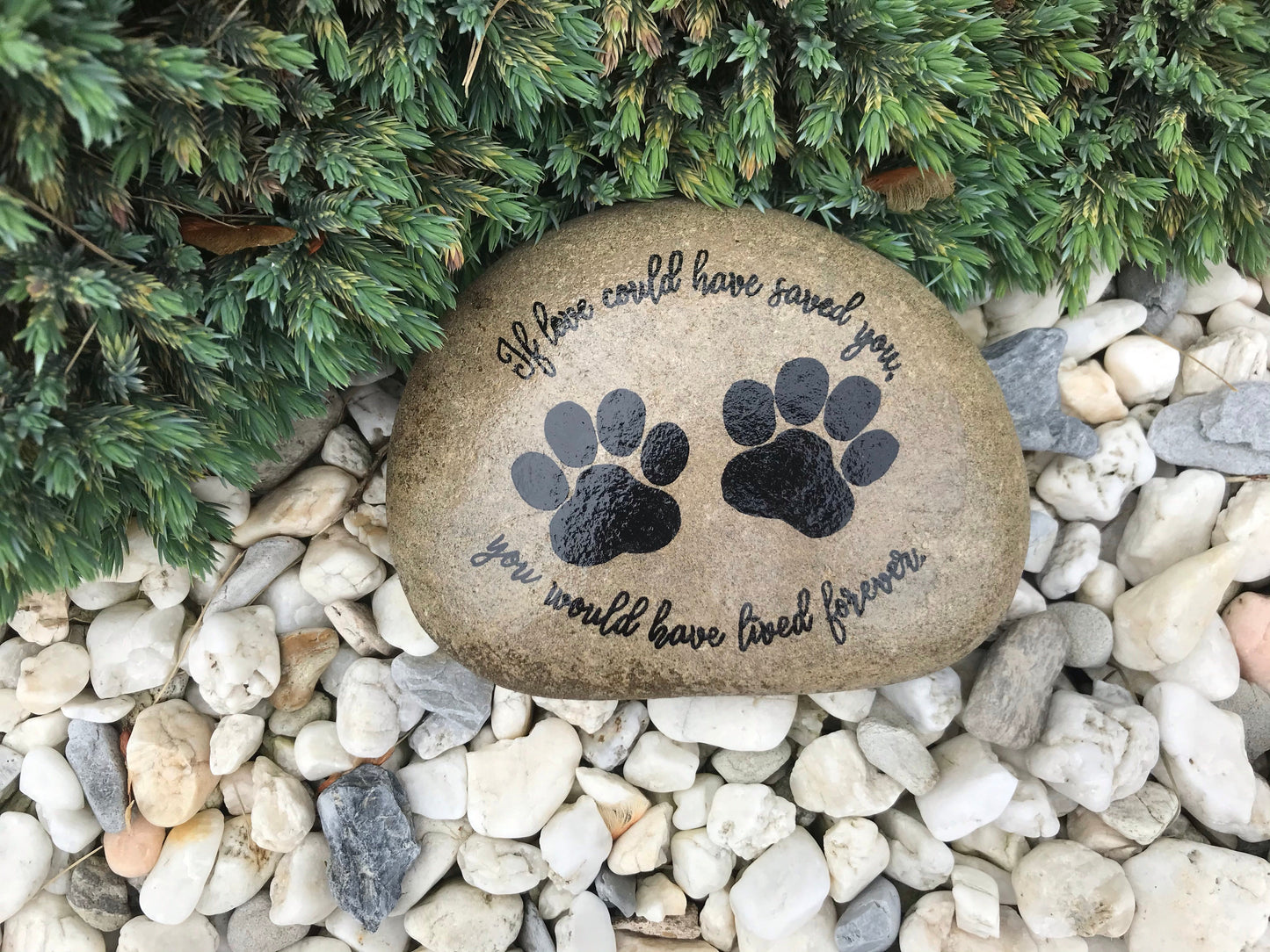 Medium Pet Memorial Stone - Love Saved You