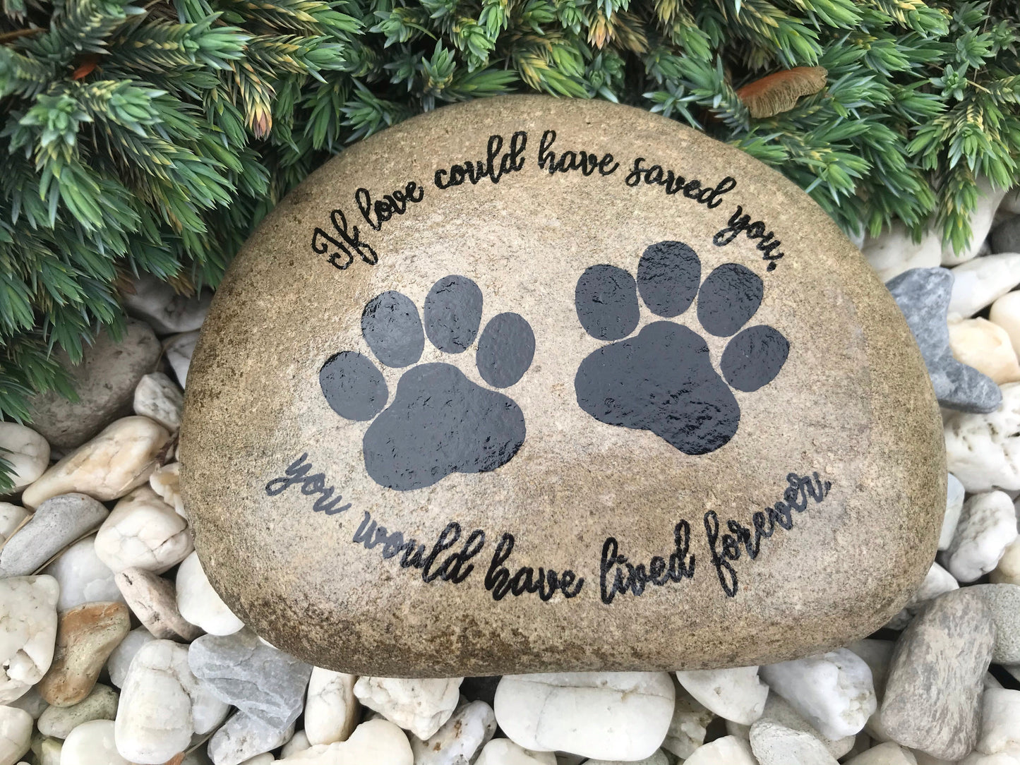 Medium Pet Memorial Stone - Love Saved You